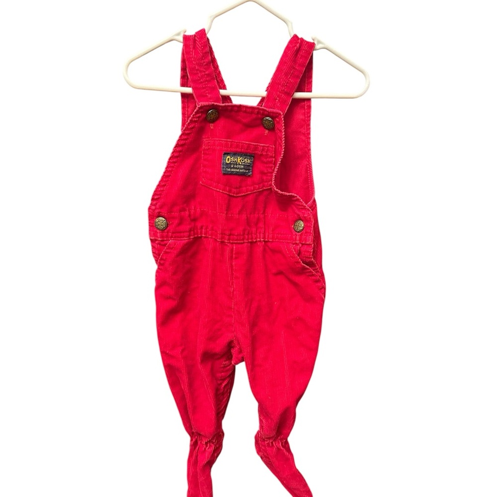 OshKosh B'gosh vintage  Red Kids Overalls from the 80s